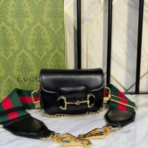 GUCCI HORSEBIT 1955 SUPER MINI BAG black