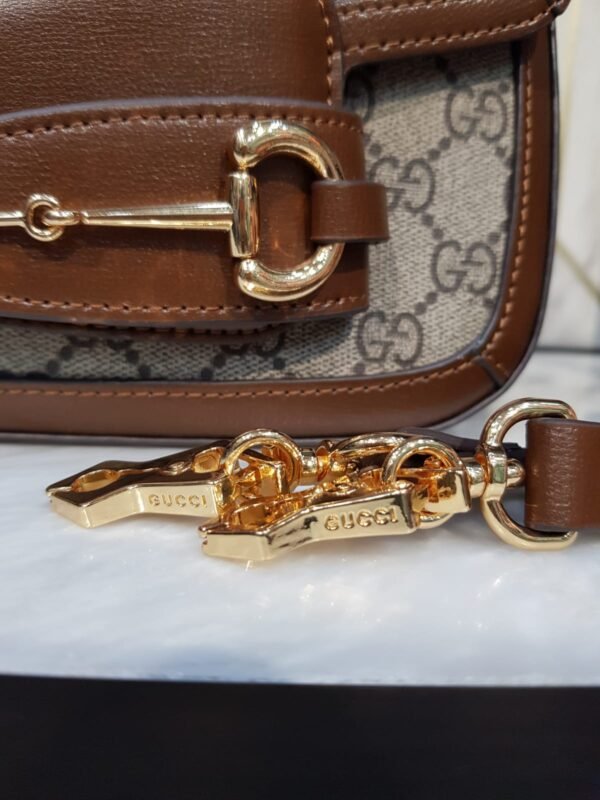 Gucci Horsebit 1955 Mini Shoulder Leather Bag - Image 3