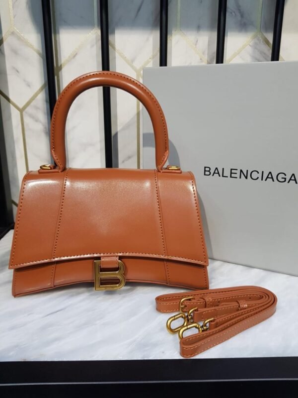 BALENCIAGA Women’s Hourglass Small Leather Handbag - Image 2